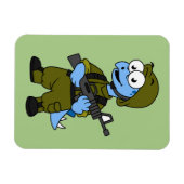 Illustratie van een Stegosaurus soldaat. Magneet (Horizontaal)