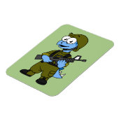 Illustratie van een Stegosaurus soldaat. Magneet (Linkerzijde)