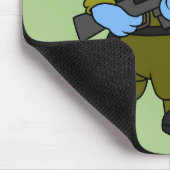 Illustratie van een Stegosaurus soldaat. Muismat (Hoek)