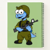 Illustratie van een Stegosaurus soldaat. Notitieboek (Achterkant)