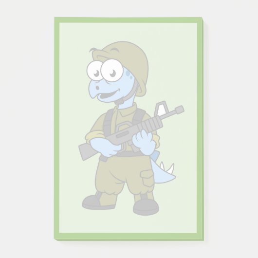 Illustratie van een Stegosaurus soldaat. Post-it® Notes (Voorkant)