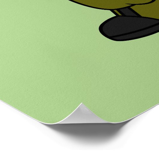 Illustratie van een Stegosaurus soldaat. Poster (Hoek)