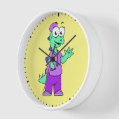 Illustratie van een Stegosaurus verpleegster. (Hoek)