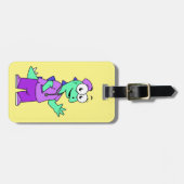 Illustratie van een Stegosaurus verpleegster. Bagagelabel (Voorkant horizontaal)