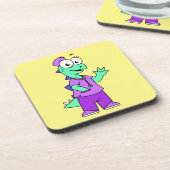 Illustratie van een Stegosaurus verpleegster. Bier Onderzetter (Linkerzijde)