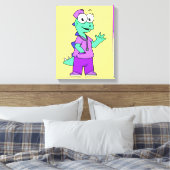 Illustratie van een Stegosaurus verpleegster. Canvas Afdruk (Insitu (Slaapkamer))