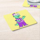 Illustratie van een Stegosaurus verpleegster. Kartonnen Onderzetters (Schuin)