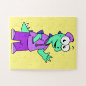 Illustratie van een Stegosaurus verpleegster. Legpuzzel (Horizontaal)