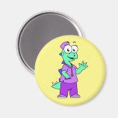 Illustratie van een Stegosaurus verpleegster. Magneet (Voorkant / Achterkant)