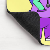 Illustratie van een Stegosaurus verpleegster. Muismat (Hoek)