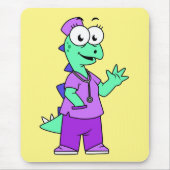 Illustratie van een Stegosaurus verpleegster. Muismat (Voorkant)