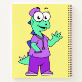 Illustratie van een Stegosaurus verpleegster. Notitieboek (Achterkant)