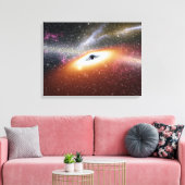 Illustratie van een superzwaar zwart gat canvas afdruk (Insitu (Woonkamer))