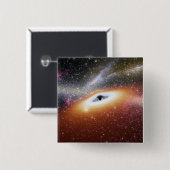 Illustratie van een superzwaar zwart gat vierkante button 5,1 cm (Voorkant /achterkant)