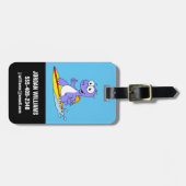 Illustratie van een survende spinosaurus. bagagelabel (Voorkant horizontaal)