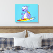 Illustratie van een survende spinosaurus. canvas afdruk (Insitu (Slaapkamer))