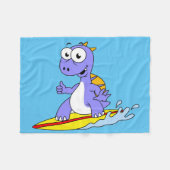 Illustratie van een survende spinosaurus. fleece deken (Voorkant (Horizontaal))