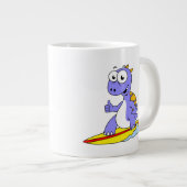 Illustratie van een survende spinosaurus. grote koffiekop (Voorkant rechts)