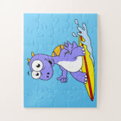 Illustratie van een survende spinosaurus. legpuzzel (Verticaal)