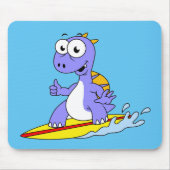 Illustratie van een survende spinosaurus. muismat (Voorkant)