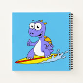 Illustratie van een survende spinosaurus. notitieboek (Achterkant)