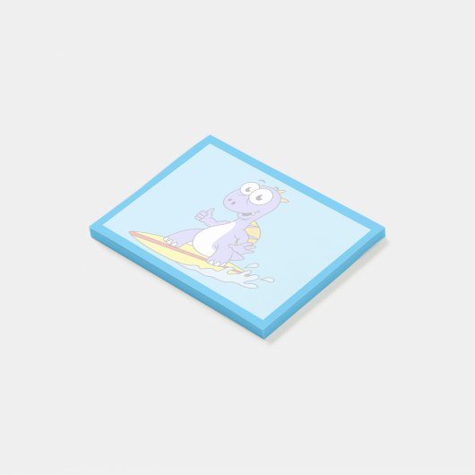 Illustratie van een survende spinosaurus. post-it® notes (Schuin)