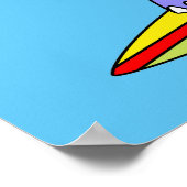 Illustratie van een survende spinosaurus. poster (Hoek)