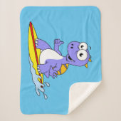 Illustratie van een survende spinosaurus. sherpa deken (Voorkant)