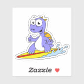 Illustratie van een survende spinosaurus. sticker (Vel)