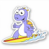 Illustratie van een survende spinosaurus. sticker (Voorkant)