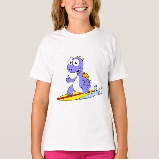 Illustratie van een survende spinosaurus. t-shirt (Voorkant)