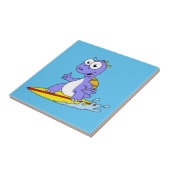 Illustratie van een survende spinosaurus. tegeltje (Zijkant)