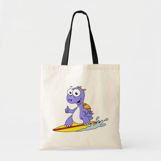 Illustratie van een survende spinosaurus. tote bag (Voorkant)