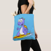 Illustratie van een survende spinosaurus. tote bag (Dichtbij)