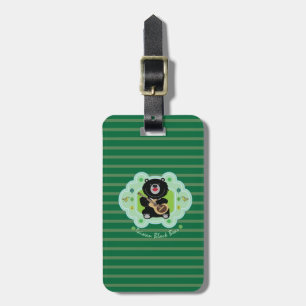 Illustratie van een Taiwanese zwarte beer die gita Bagagelabel