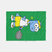 Illustratie van een tennisser van Tyrannosaurus re Fleece Deken (Voorkant (Horizontaal))