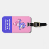 Illustratie van een Triceratops balletdanser. Bagagelabel (Voorkant horizontaal)