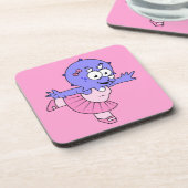 Illustratie van een Triceratops balletdanser. Bier Onderzetter (Linkerzijde)