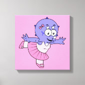 Illustratie van een Triceratops balletdanser. Canvas Afdruk (Voorkant)