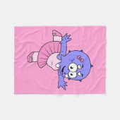 Illustratie van een Triceratops balletdanser. Fleece Deken (Voorkant (Horizontaal))