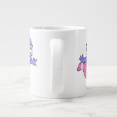 Illustratie van een Triceratops balletdanser. Grote Koffiekop (Achterkant)