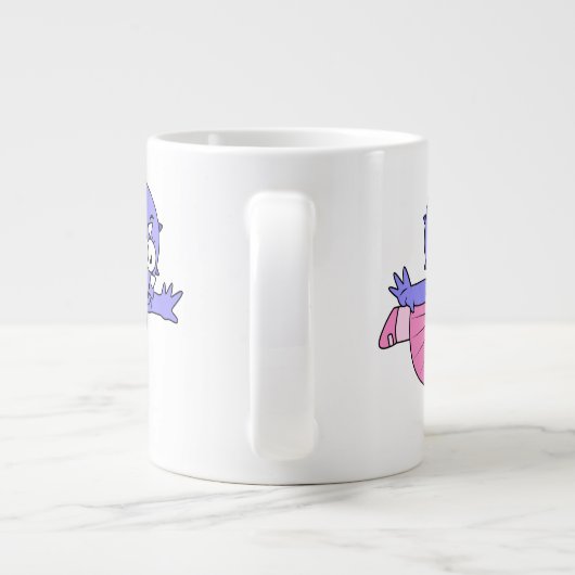 Illustratie van een Triceratops balletdanser. Grote Koffiekop (Achterkant)