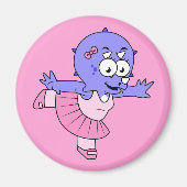 Illustratie van een Triceratops balletdanser. Magneet (Voorkant)