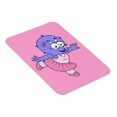 Illustratie van een Triceratops balletdanser. Magneet (Rechterzijde)