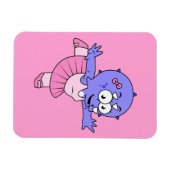 Illustratie van een Triceratops balletdanser. Magneet (Horizontaal)