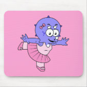 Illustratie van een Triceratops balletdanser. Muismat (Voorkant)