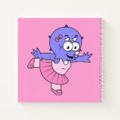Illustratie van een Triceratops balletdanser. Notitieboek (Achterkant)