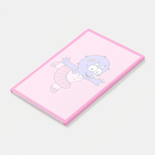 Illustratie van een Triceratops balletdanser. Post-it® Notes (Schuin)