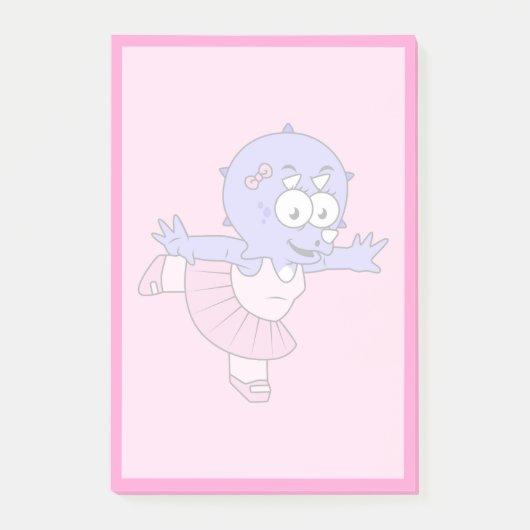 Illustratie van een Triceratops balletdanser. Post-it® Notes (Voorkant)