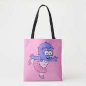 Illustratie van een Triceratops balletdanser. Tote Bag (Voorkant)
